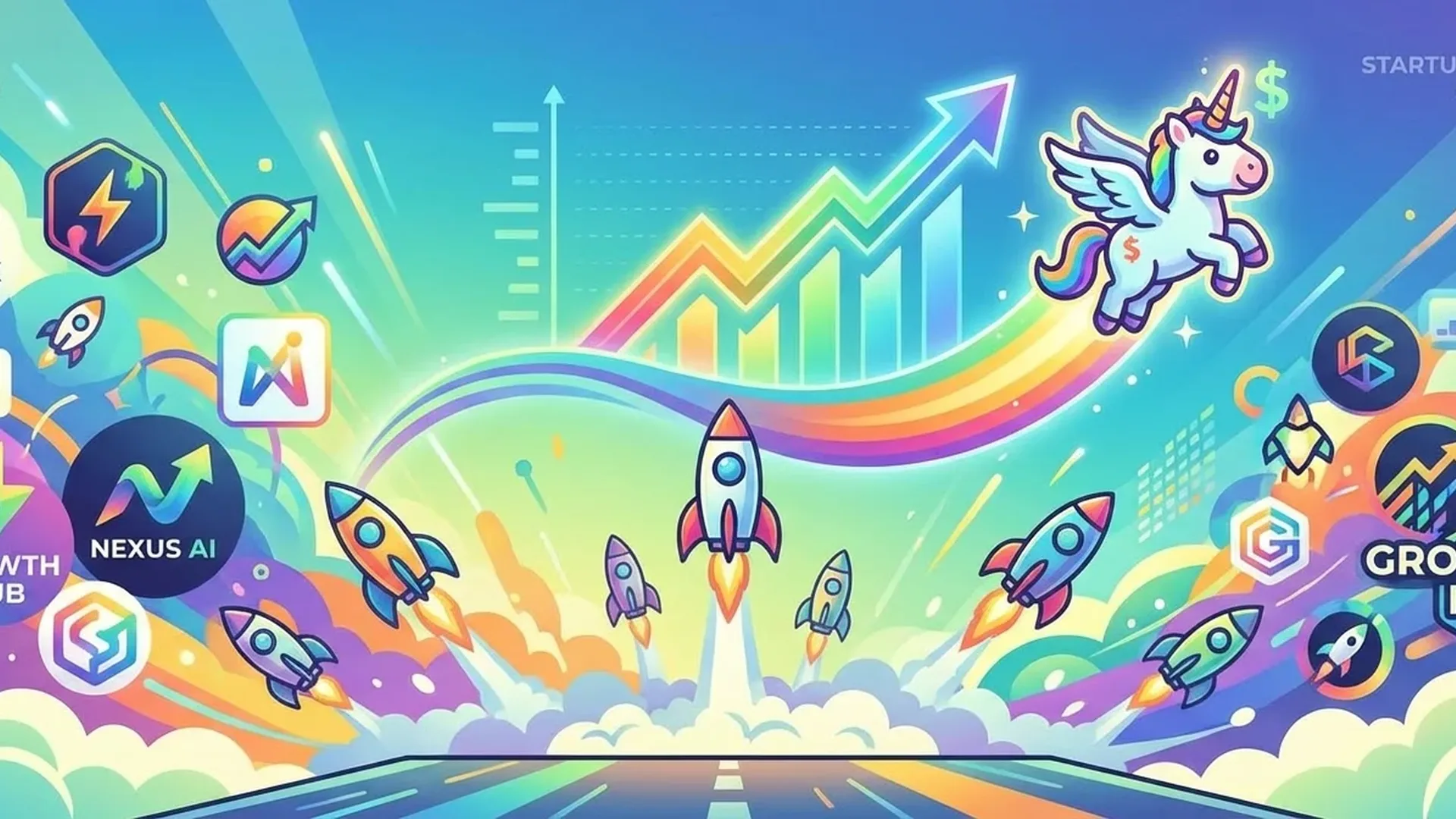 Logos des 10 startups d'intelligence artificielle les plus prometteuses de 2026 incluant Anthropic, Mistral AI et Perplexity