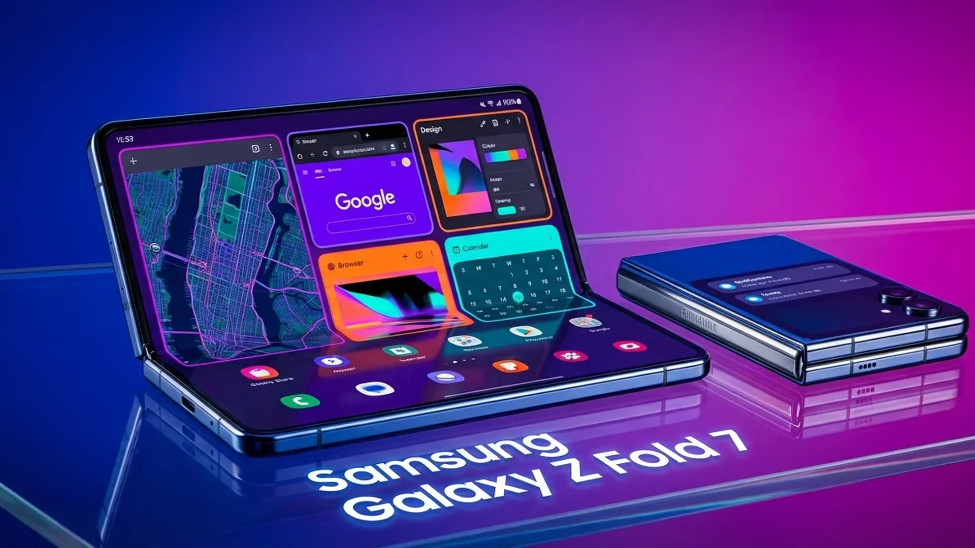 Samsung Galaxy Z Fold 7 με 200MP κάμερα και S Pen σε ανοιχτή θέση