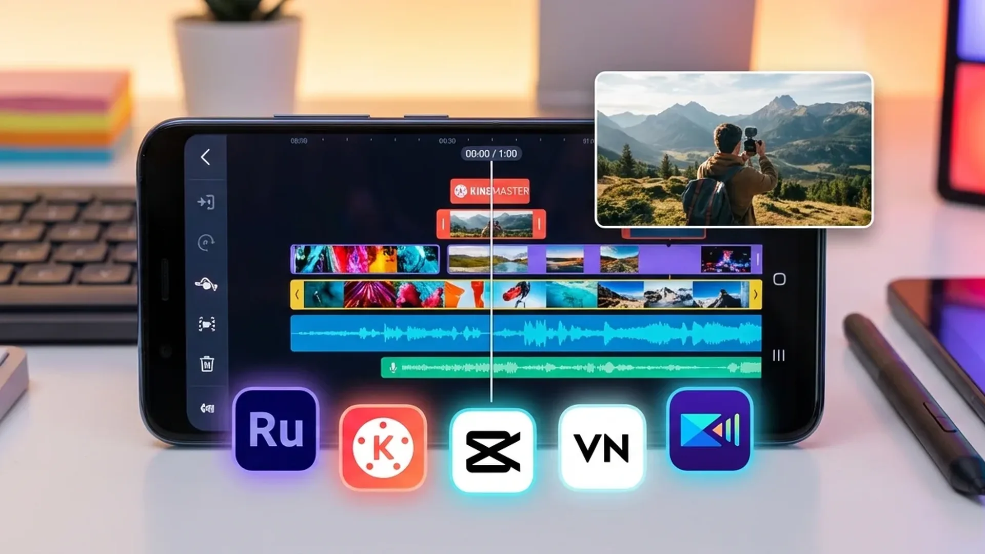 Σύγκριση των καλύτερων εφαρμογών video editing για Android συμπεριλαμβανομένων CapCut, KineMaster, InShot, PowerDirector και Filmora