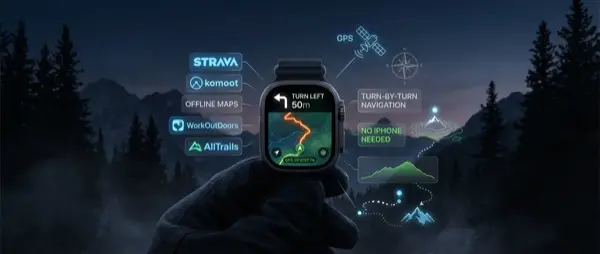 Strava and Komoot: Offline Maps on Apple Watch Without iPhone