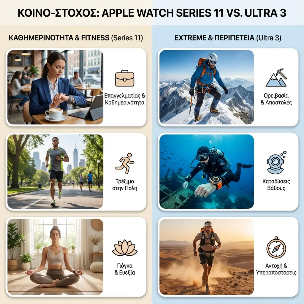 Κοινό στόχος για κάθε Apple Watch μοντέλο