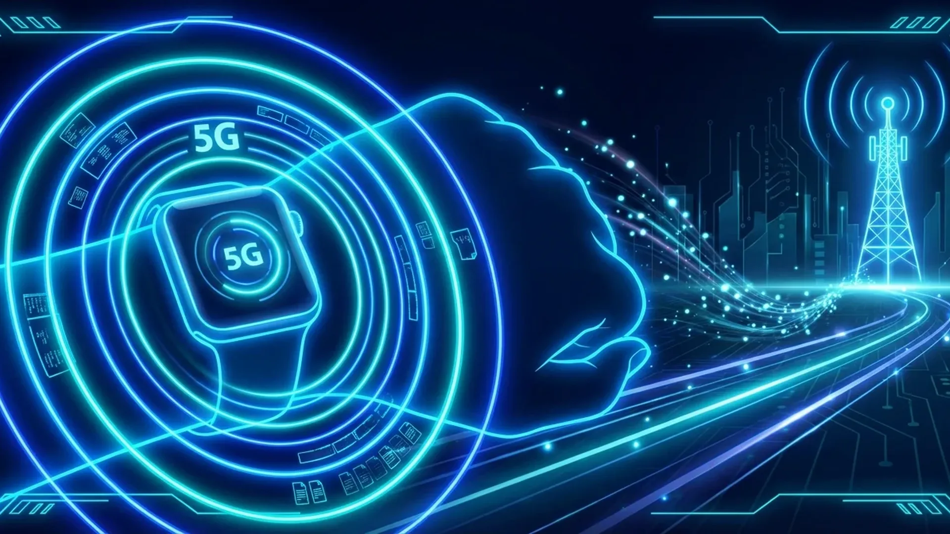 Apple Watch Series 11 displaying 5G RedCap connectivity status and signal strength