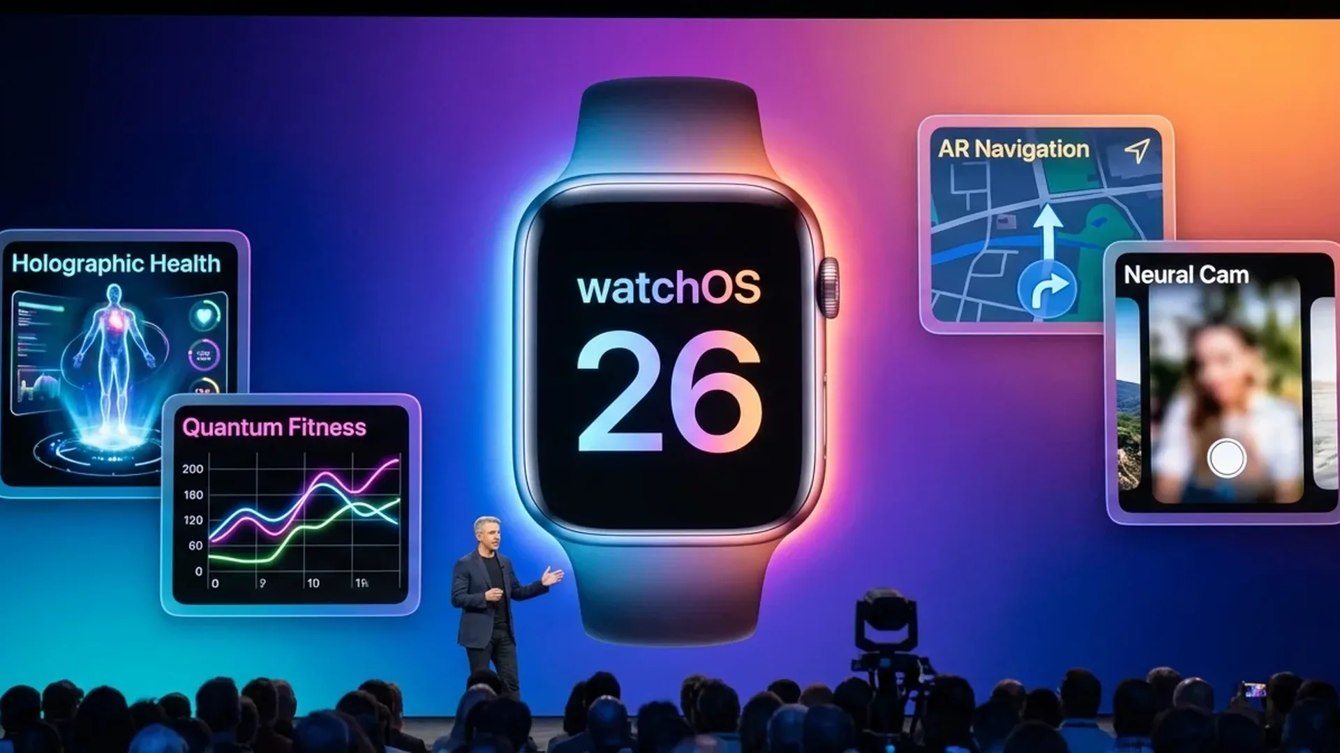 watchOS 26 new features overview showing redesigned Control Center and Smart Stack improvements on Apple Watch