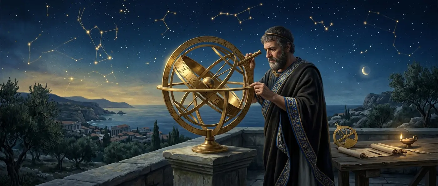 Instrumentos astronómicos griegos antiguos utilizados para medir posiciones estelares y crear mapas celestes