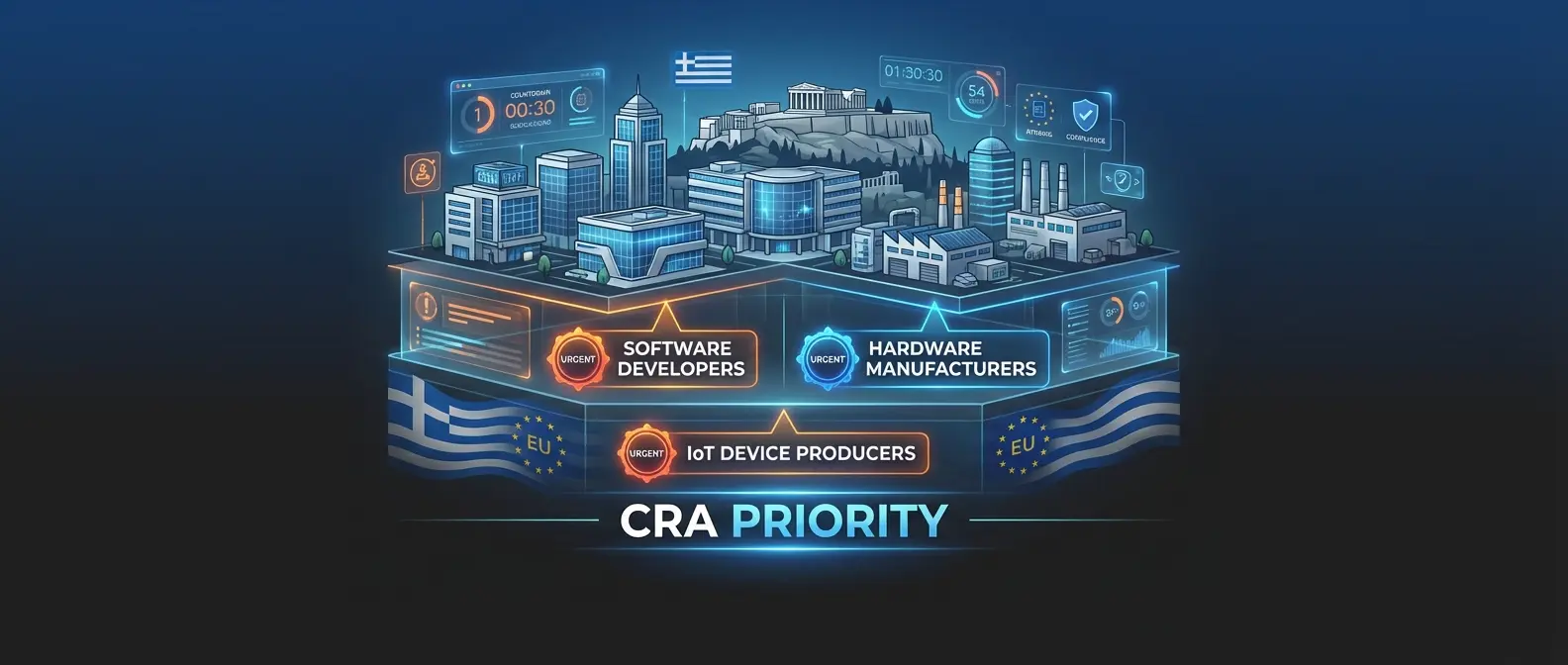 Greek companies reviewing Cyber Resilience Act compliance requirements and timeline for 2026 implementation