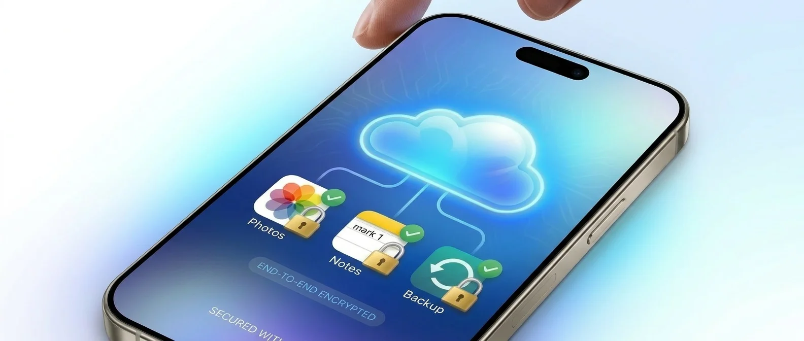 Οθόνη ενεργοποίησης Advanced Data Protection στις ρυθμίσεις iPhone με κρυπτογραφημένα δεδομένα iCloud