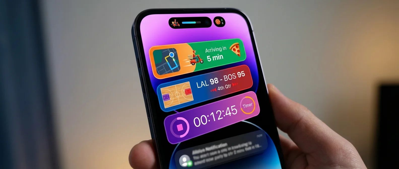 Live Activities στο iPhone με Dynamic Island και Lock Screen real-time ενημερώσεις