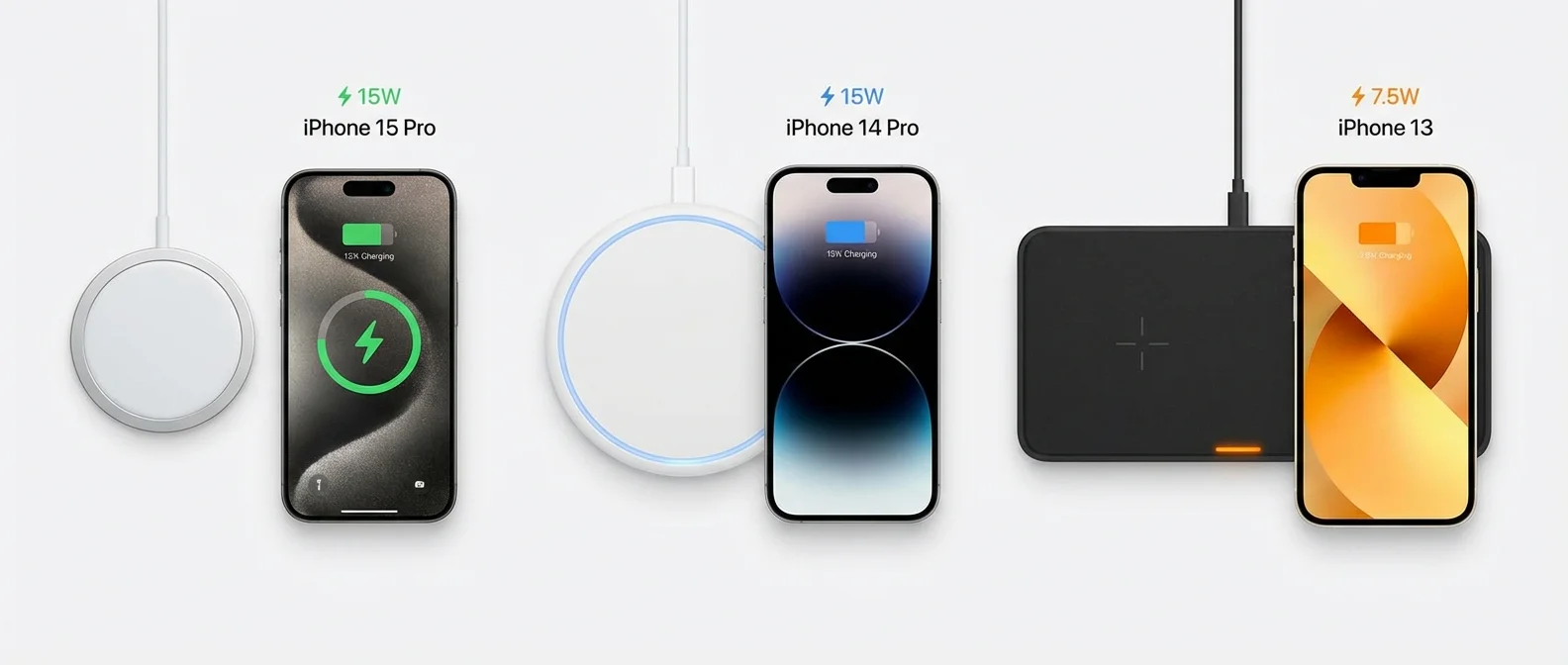 Σύγκριση ταχυτήτων φόρτισης MagSafe, Qi2.2 και Qi για iPhone με γραφήματα και δεδομένα απόδοσης