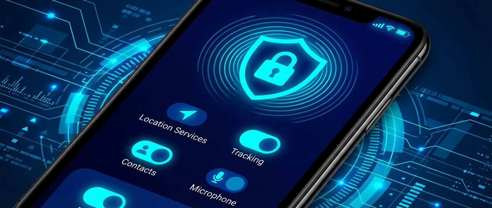 Οθόνη ρυθμίσεων ιδιωτικότητας iPhone με ενεργοποιημένες τις προηγμένες επιλογές ασφαλείας
