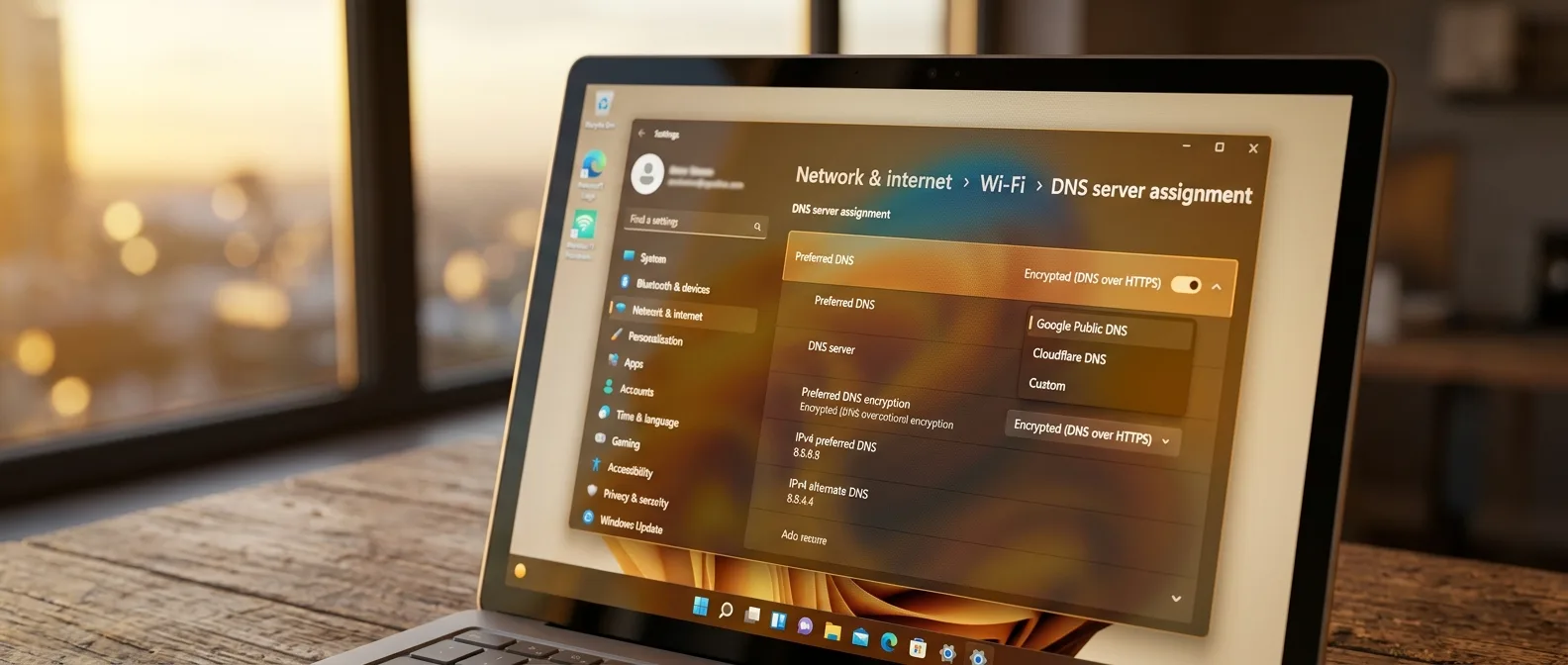 Ρύθμιση DNS over HTTPS στα Windows 11 για ταχύτερη περιήγηση και ασφάλεια