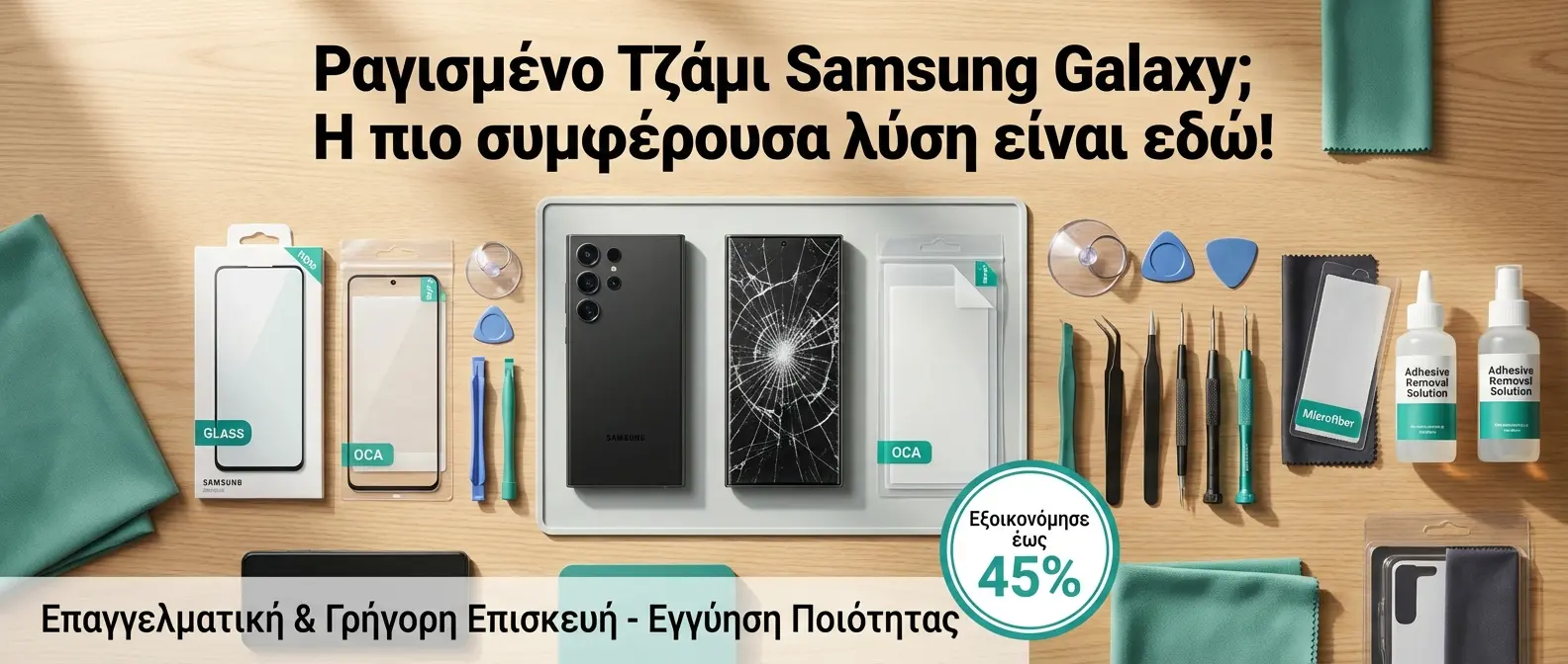 OCA vs dry lamination αλλαγή τζαμιού Samsung Galaxy