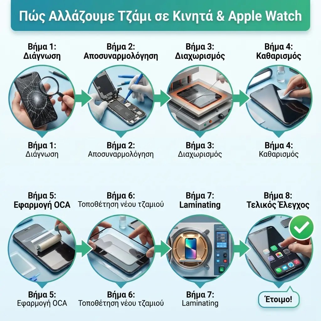Διαδικασία επισκευής Samsung Galaxy με ειδικά εργαλεία